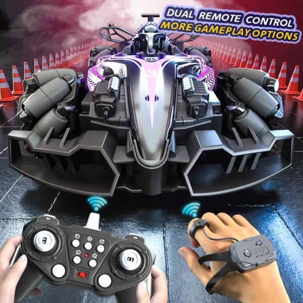 JJRC Drift RC Car With Led Lights Music 2.4G Watch Gesture Radio Remote Control Spray Stunt Car 4WD Electric Children Toys - Image 4