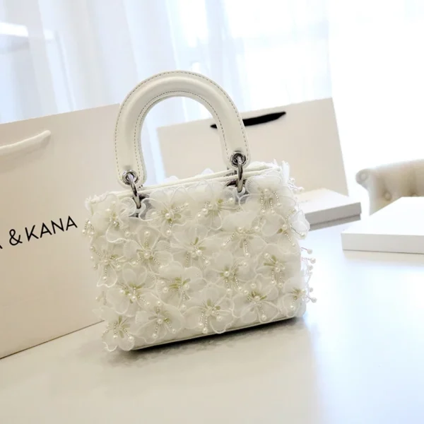 Sea Fairy Tassel Flower Bag 2024 Summer New Shoulder Crossbody All Western Style White Women's Bag Princess Bag Cute Banquet Bag - Image 2