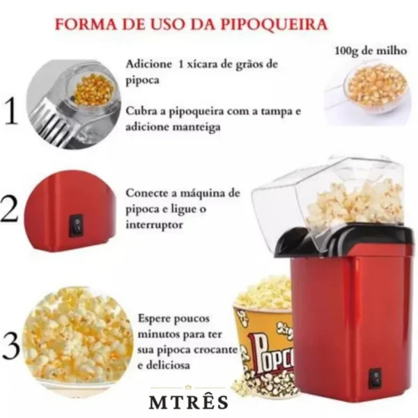 220V fully automatic popcorn machine with high pop-up rate for household kitchen mini popcorn machine children's birthday gift - Image 2